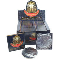 Pharaohs Pre-cut Pre-Punched Round Aluminum Foil Display - 24 packs of 100 Piece Each